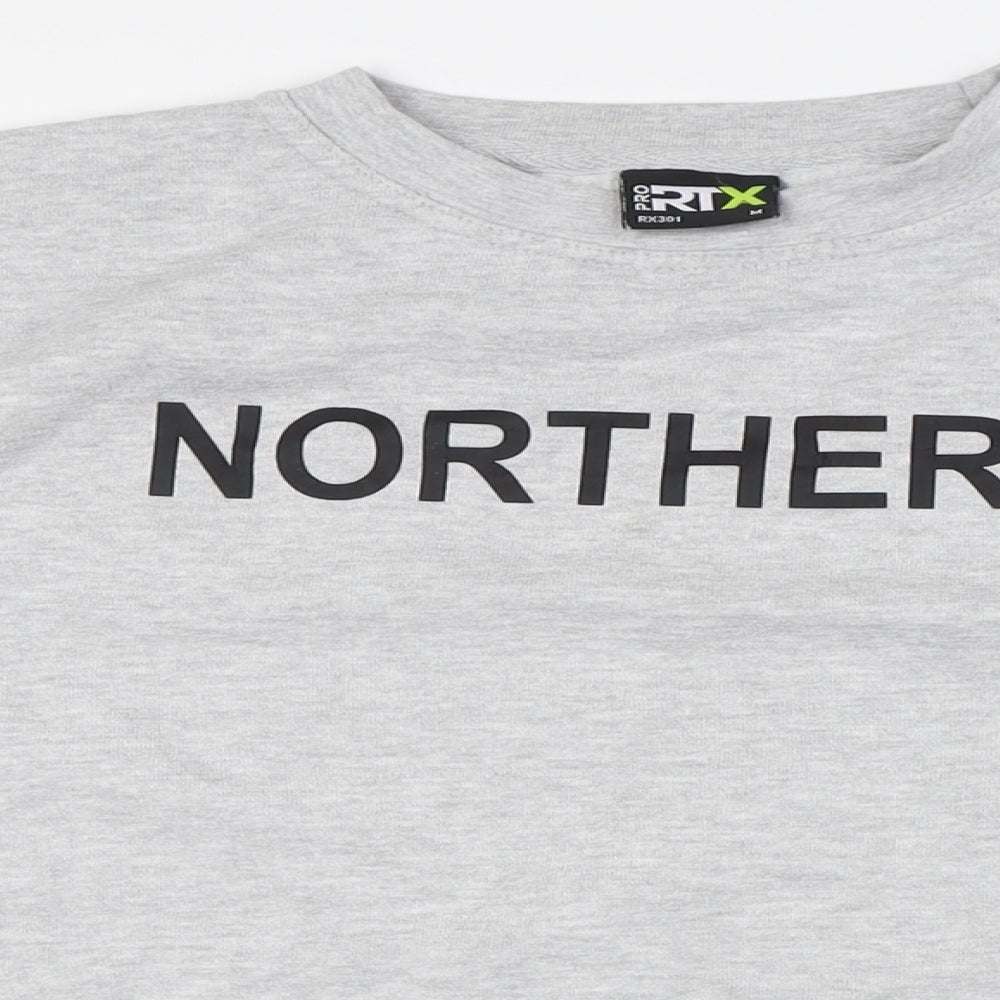 PRO RTX Mens Grey Polyester Pullover Sweatshirt Size M - Northern