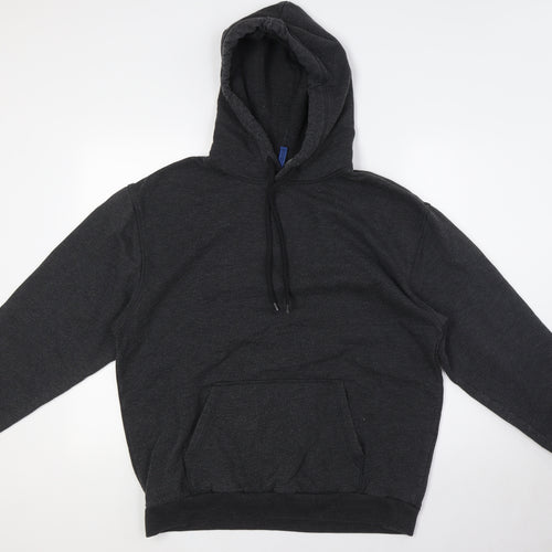 Divided by H&M Mens Black Cotton Pullover Hoodie Size L