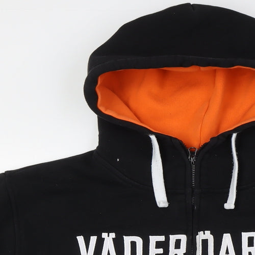 VADEROARNA Mens Black Cotton Full Zip Hoodie Size L