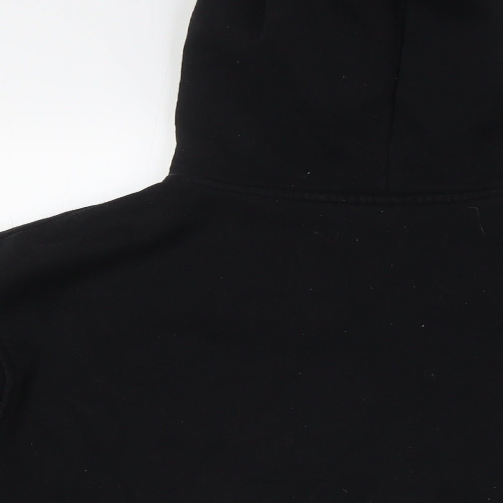 VADEROARNA Mens Black Cotton Full Zip Hoodie Size L