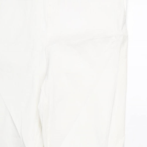 Marks and Spencer Womens White Cotton Skinny Jeans Size 12 L28 in Regular Zip