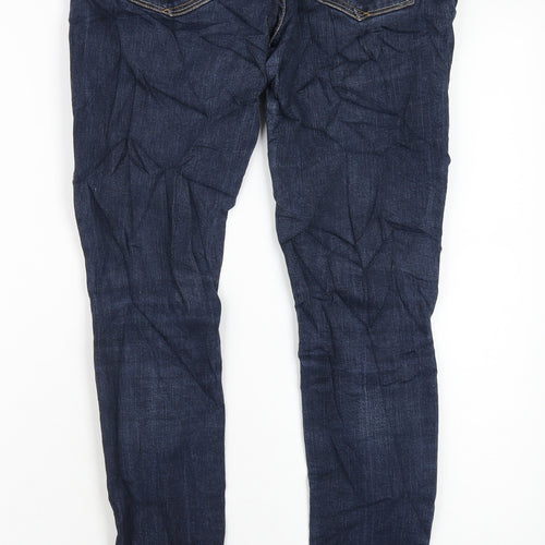 Yes Yes Womens Blue Cotton Skinny Jeans Size 10 L31 in Regular Zip