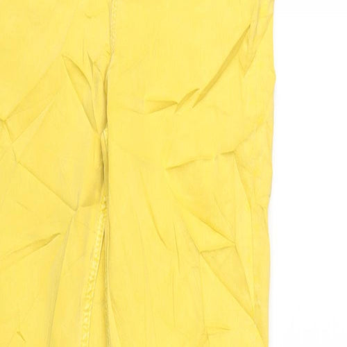 Marks and Spencer Womens Yellow Cotton Skinny Jeans Size 8 L30 in Regular Zip