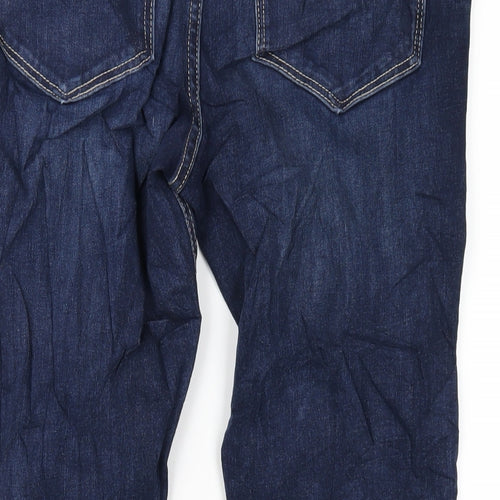 Marks and Spencer Womens Blue Cotton Skinny Jeans Size 10 L27 in Regular Zip