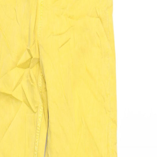 Marks and Spencer Womens Yellow Cotton Skinny Jeans Size 8 L30 in Regular Zip