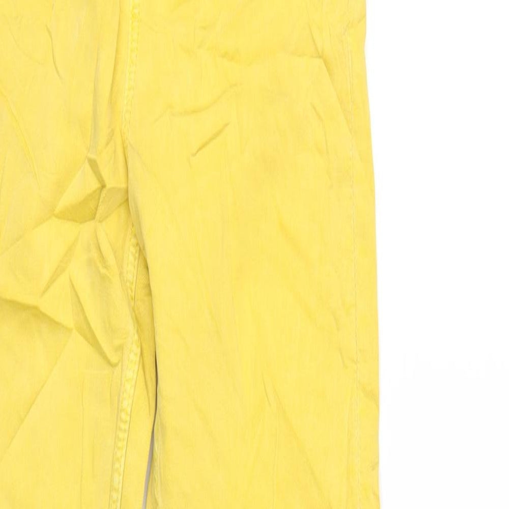 Marks and Spencer Womens Yellow Cotton Skinny Jeans Size 8 L30 in Regular Zip