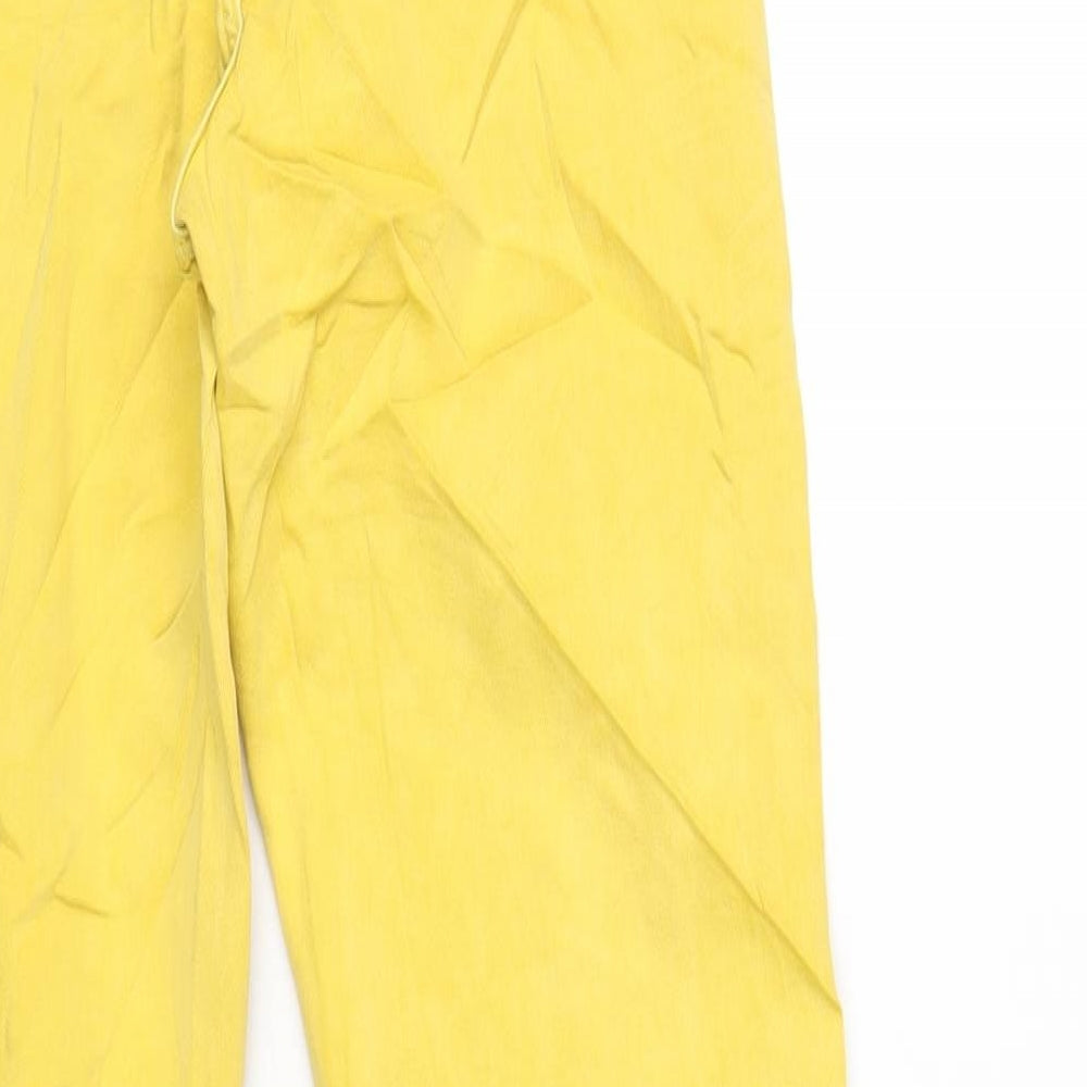 Marks and Spencer Womens Yellow Cotton Skinny Jeans Size 8 L30 in Regular Zip