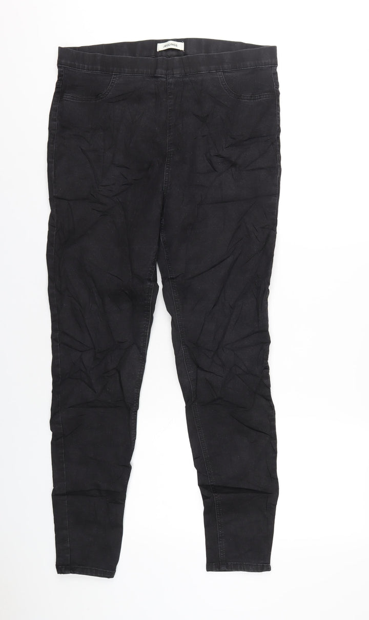 Marks and Spencer Womens Black Cotton Jegging Jeans Size 34 in L30 in Regular