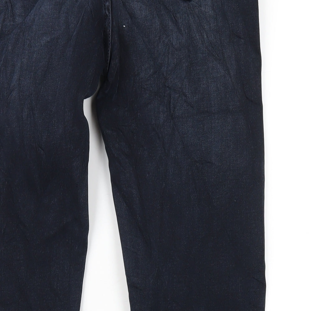 Marks and Spencer Womens Blue Cotton Skinny Jeans Size 8 L29 in Regular Zip