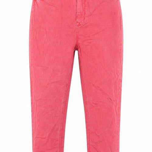 Marks and Spencer Womens Red Cotton Cropped Jeans Size 8 L23 in Regular Zip