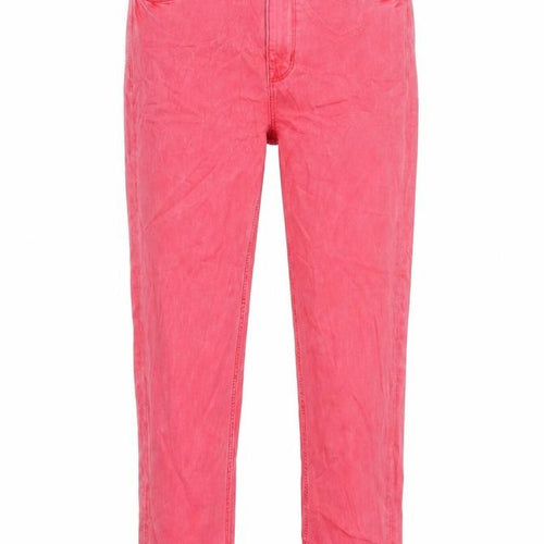 Marks and Spencer Womens Red Cotton Cropped Jeans Size 8 L23 in Regular Zip