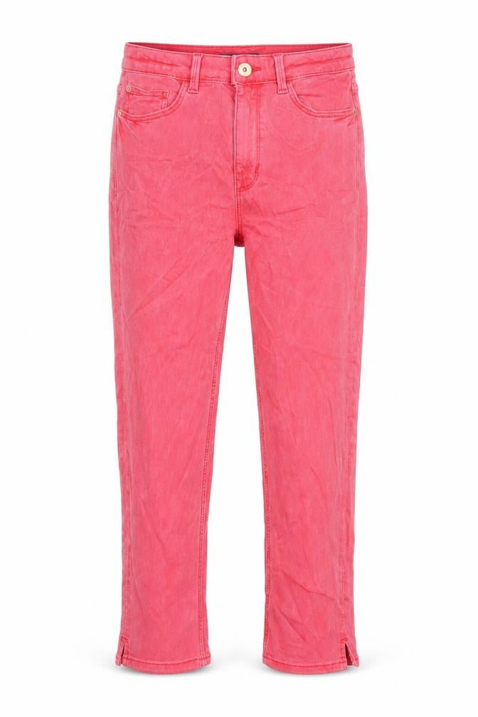 Marks and Spencer Womens Red Cotton Cropped Jeans Size 8 L23 in Regular Zip