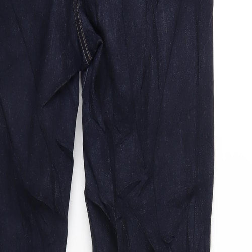 Marks and Spencer Womens Blue Cotton Skinny Jeans Size 12 L30 in Regular Zip