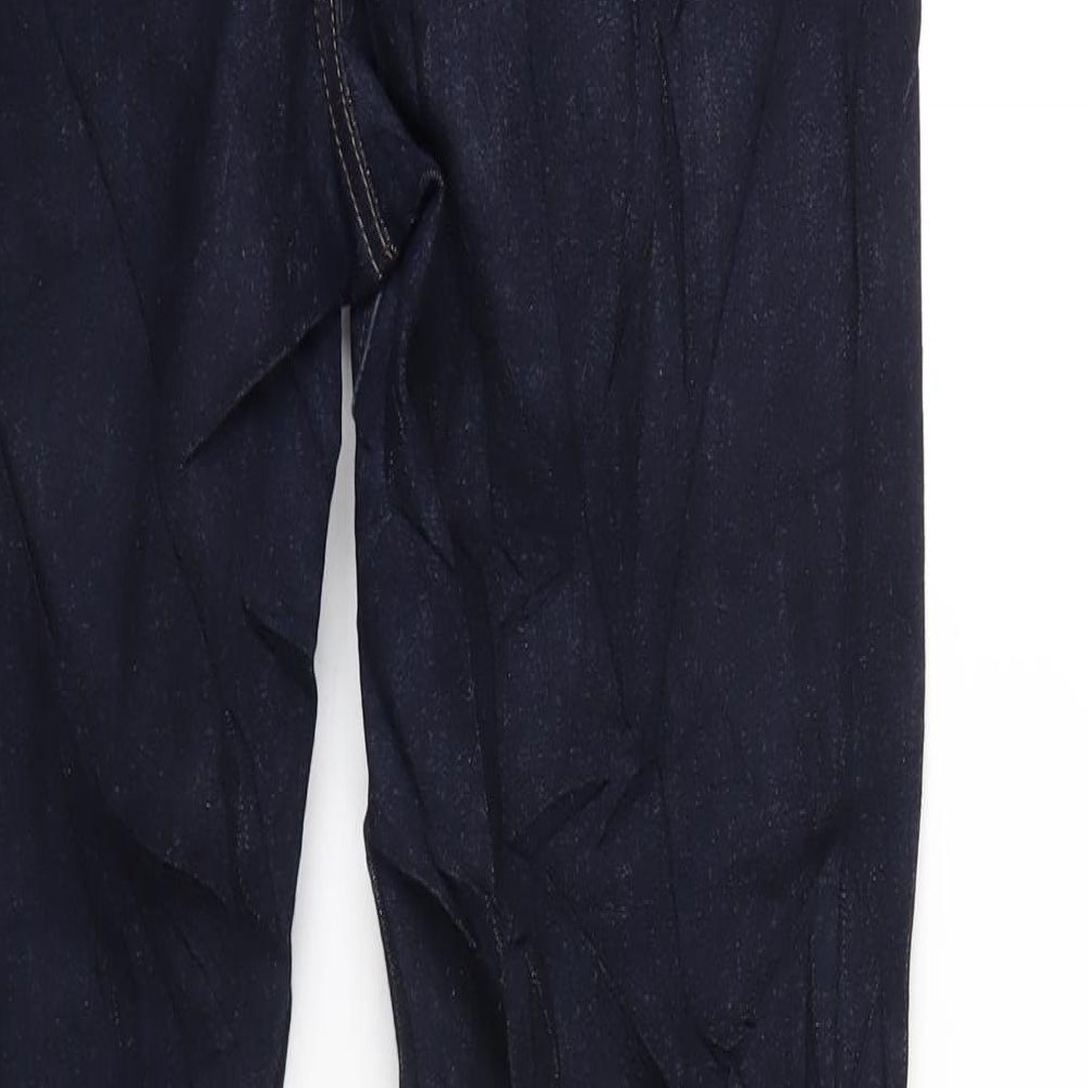 Marks and Spencer Womens Blue Cotton Skinny Jeans Size 12 L30 in Regular Zip