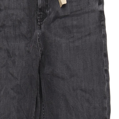 Marks and Spencer Womens Blue Cotton Straight Jeans Size 6 L30 in Regular Zip