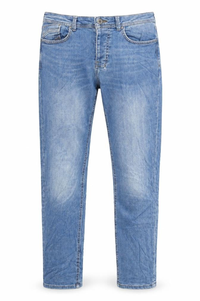 Denim & Co. Mens Blue Cotton Straight Jeans Size 34 in L34 in Regular Button