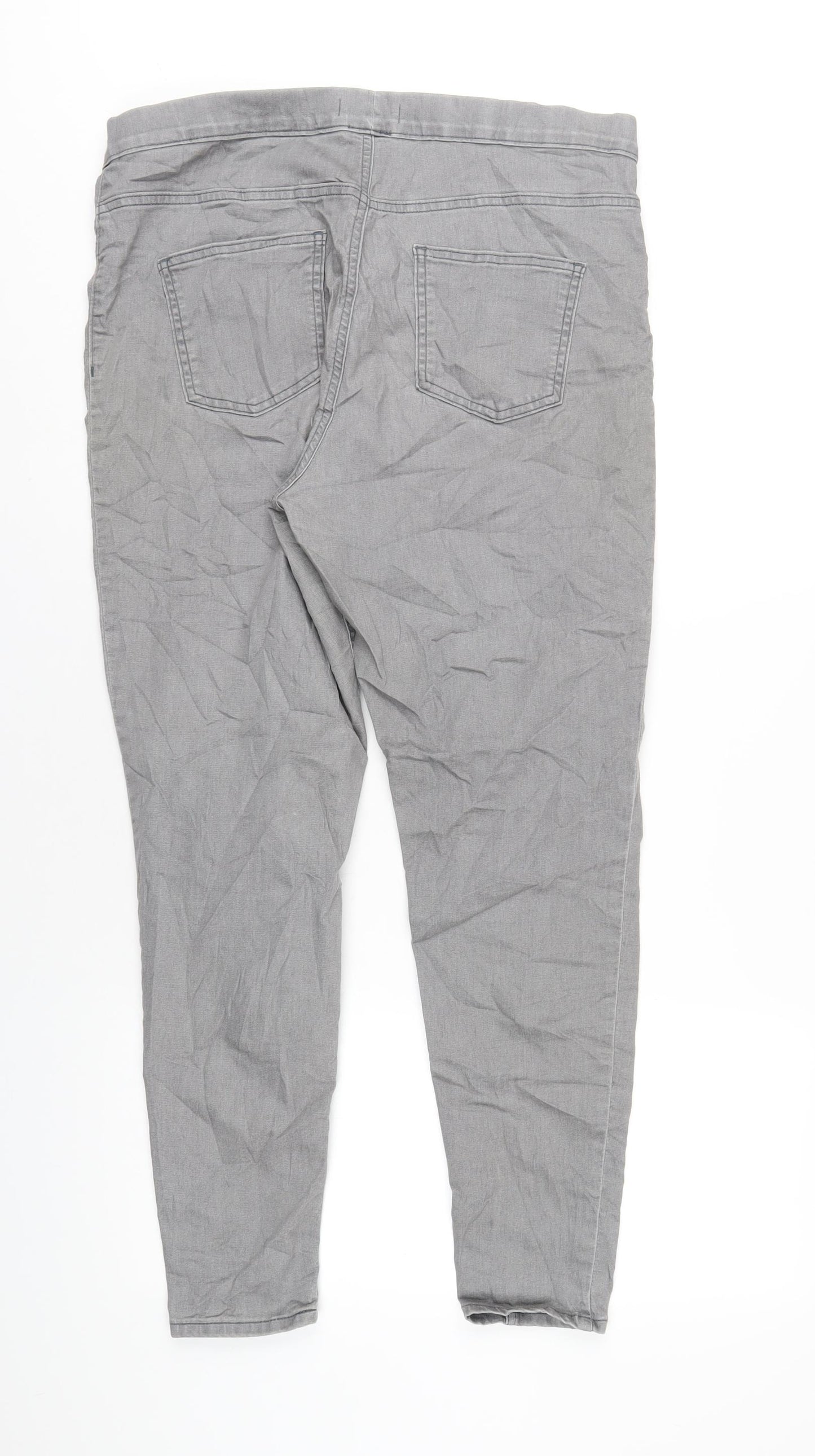 Marks and Spencer Womens Grey Cotton Jegging Jeans Size 16 L29 in Regular