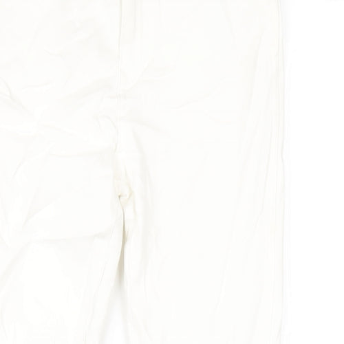 Marks and Spencer Girls White Cotton Skinny Jeans Size 10-11 Years L26 in Regular Zip