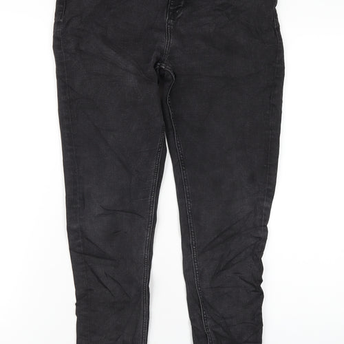 Marks and Spencer Womens Black Cotton Skinny Jeans Size 12 L29 in Regular Zip