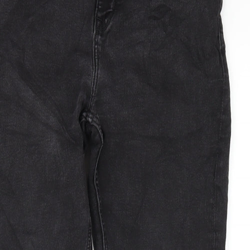 Marks and Spencer Womens Black Cotton Skinny Jeans Size 12 L29 in Regular Zip