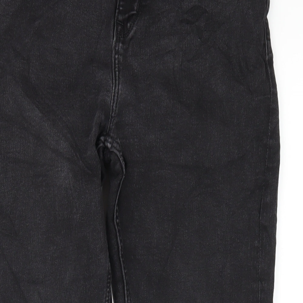 Marks and Spencer Womens Black Cotton Skinny Jeans Size 12 L29 in Regular Zip