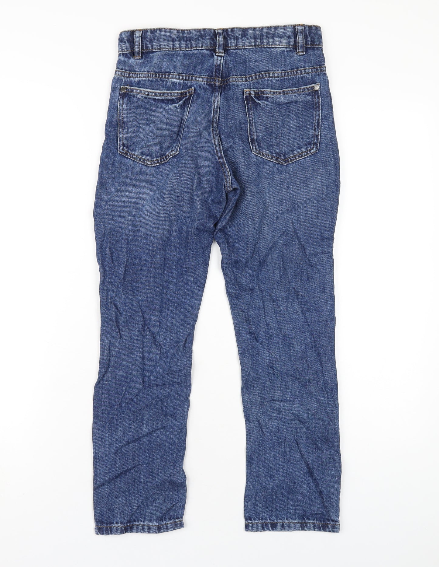 Marks and Spencer Boys Blue Cotton Straight Jeans Size 10-11 Years L24 in Regular Zip - Harry Potter