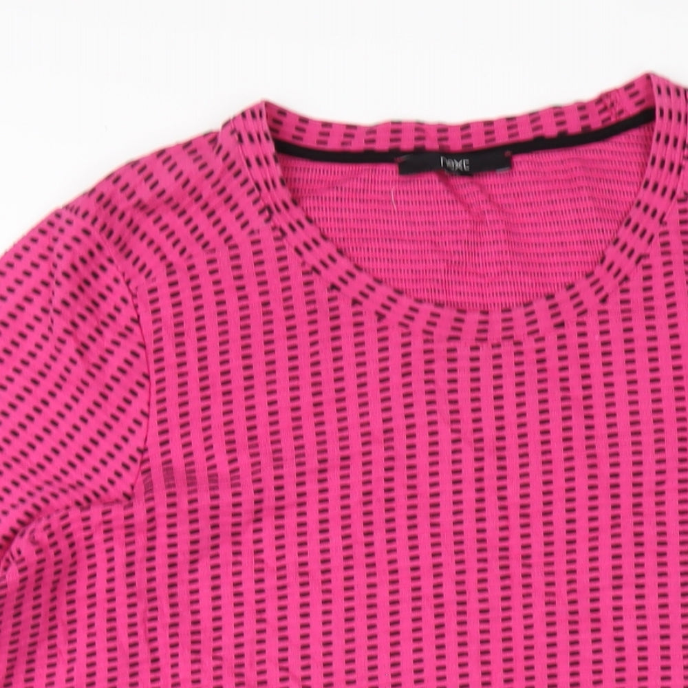 NEXT Womens Pink Geometric Cotton A-Line Size 22 Scoop Neck Pullover
