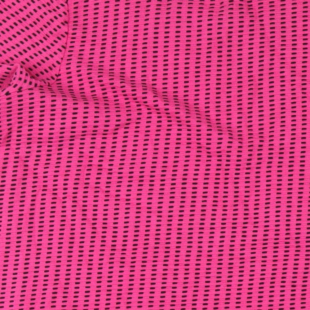 NEXT Womens Pink Geometric Cotton A-Line Size 22 Scoop Neck Pullover
