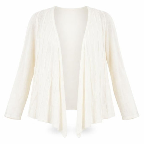 M&Co Womens Ivory V-Neck Acrylic Cardigan Jumper Size 10