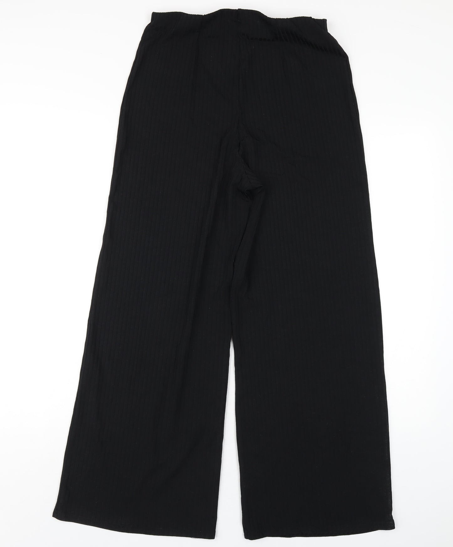 New Look Womens Black Polyester Trousers Size 10 L28 in Regular