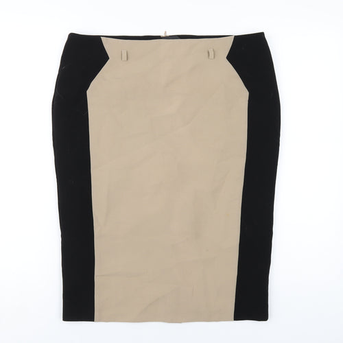 Principles Womens Brown Polyester Straight & Pencil Skirt Size 14 Zip