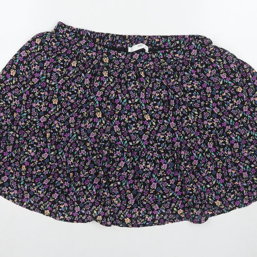 Marks and Spencer Girls Multicoloured Floral Polyester A-Line Skirt Size 13-14 Years Regular Pull On