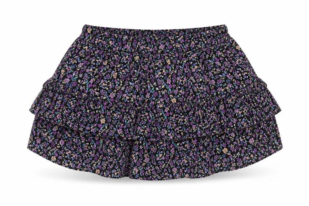 Marks and Spencer Girls Multicoloured Floral Polyester A-Line Skirt Size 13-14 Years Regular Pull On