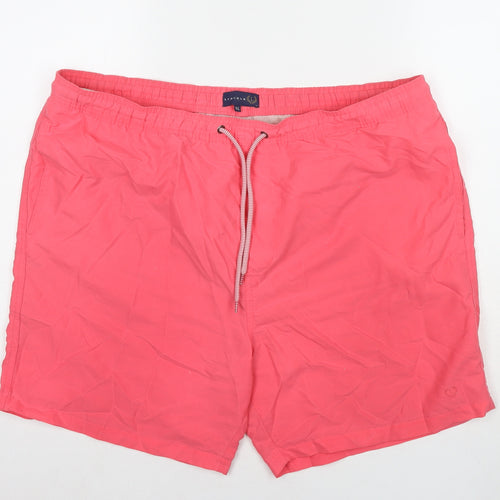 Lincoln Mens Pink Polyester Athletic Shorts Size XL L6 in Regular Drawstring - Swim Shorts