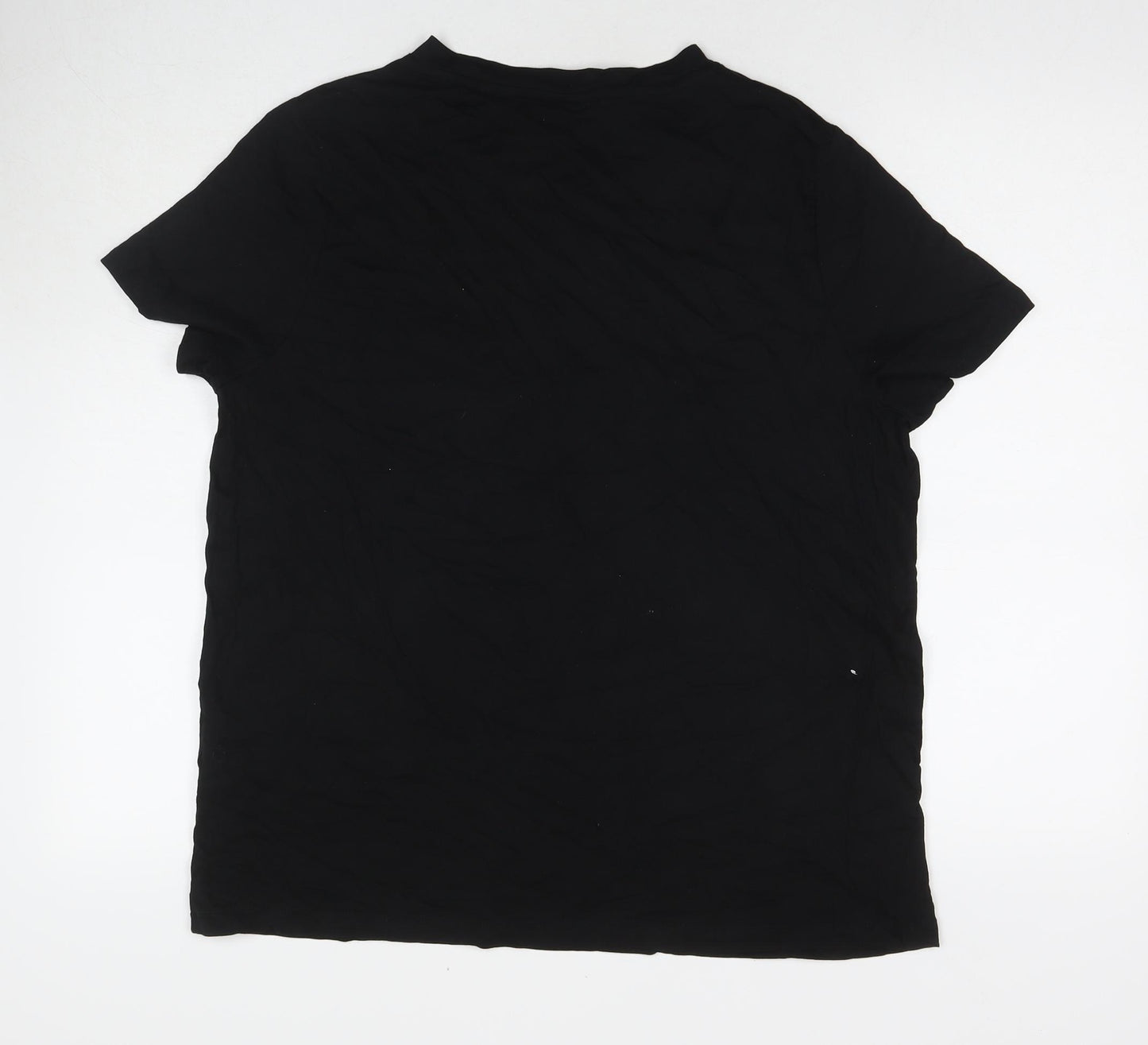 Disney Womens Black Cotton Basic T-Shirt Size 18 Round Neck - Cruella de Vil