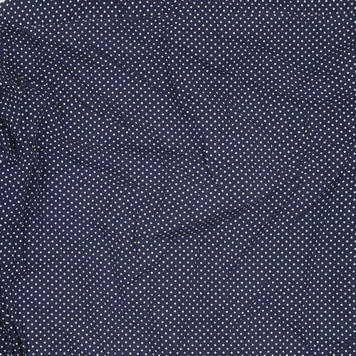 Marks and Spencer Mens Black Polka Dot Polyester Dress Shirt Size 15.5 Collared Button - Collar 15.5''