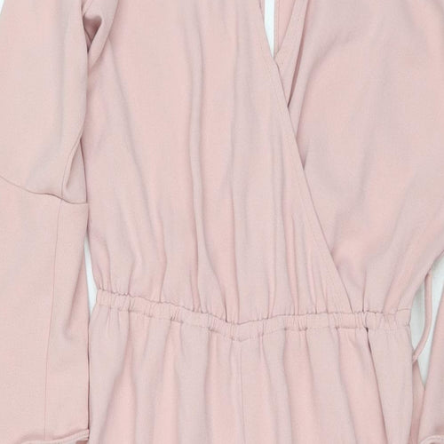 River Island Womens Pink Polyester Jumpsuit One-Piece Size 10 L20 in Zip