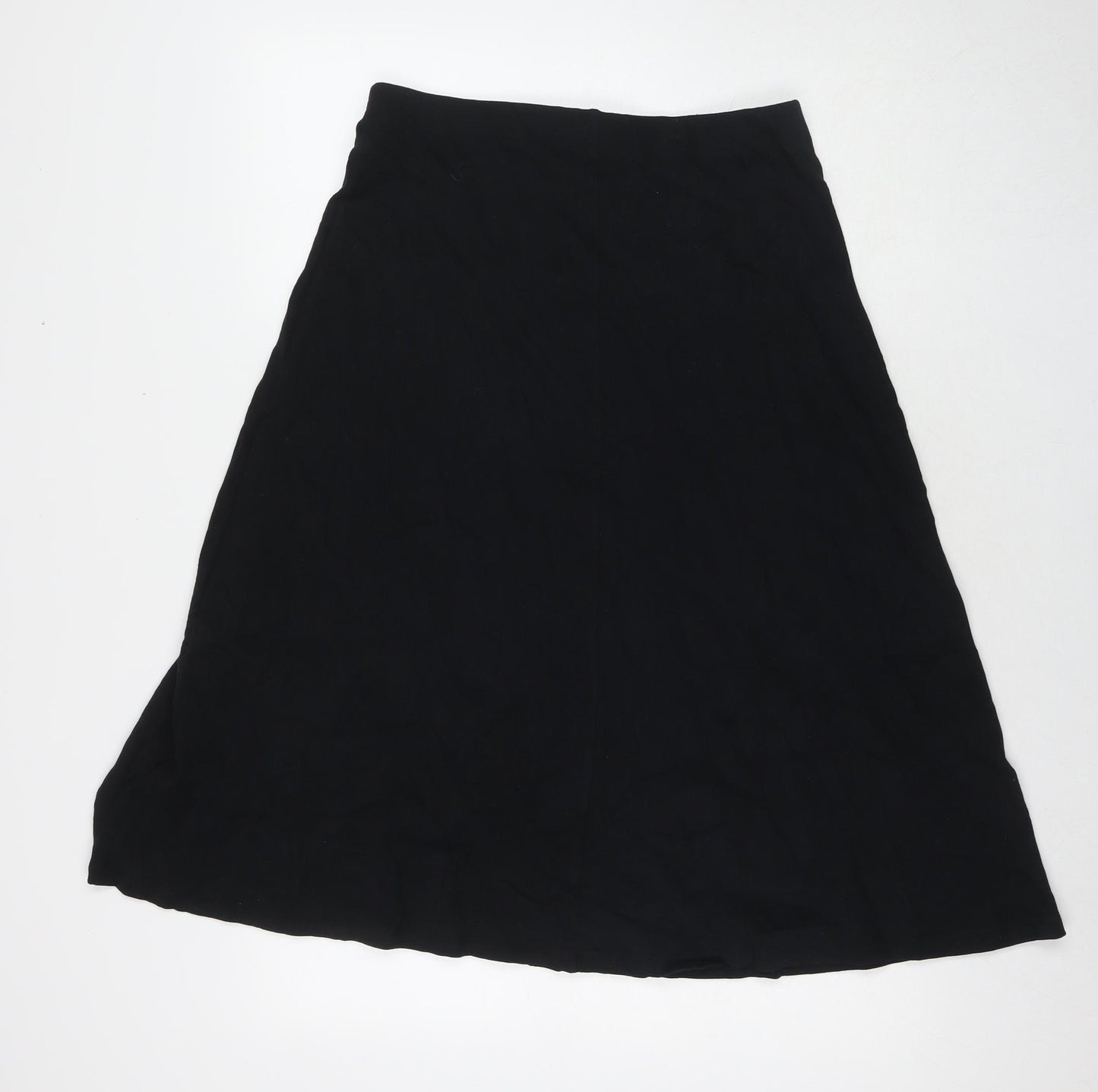 Marks and Spencer Womens Black Cotton A-Line Skirt Size 12