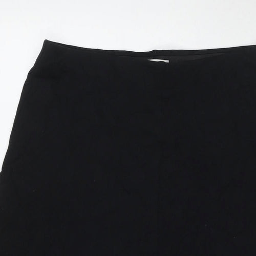 Marks and Spencer Womens Black Cotton A-Line Skirt Size 12