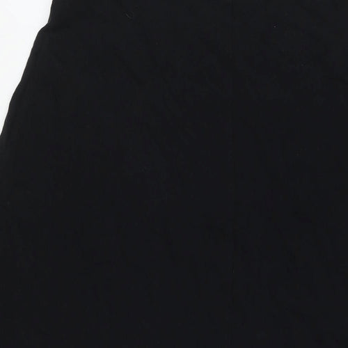 Marks and Spencer Womens Black Cotton A-Line Skirt Size 12