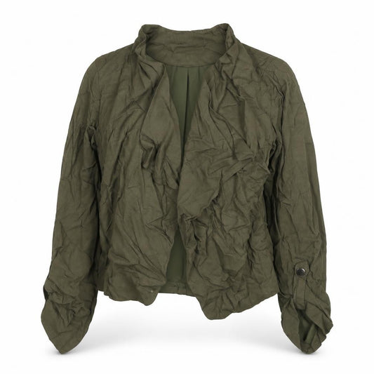 Front view of New Look women’s green jacket blazer, size UK 6