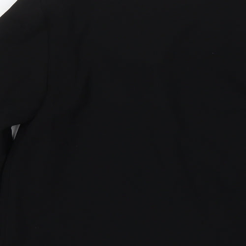 Zara Womens Black Polyester Basic Blouse Size S Round Neck