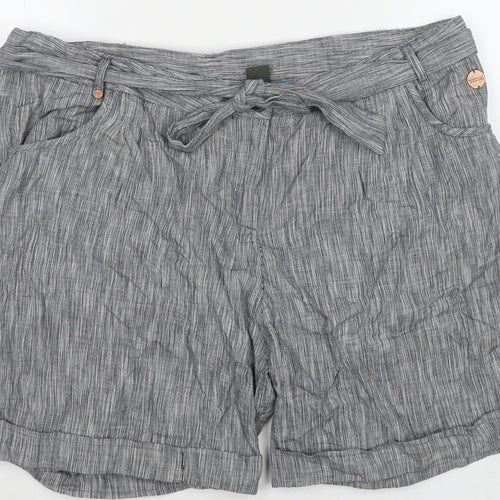 Regatta Womens Grey Cotton Bermuda Shorts Size 18 L5 in Regular Zip