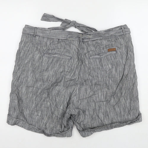 Regatta Womens Grey Cotton Bermuda Shorts Size 18 L5 in Regular Zip