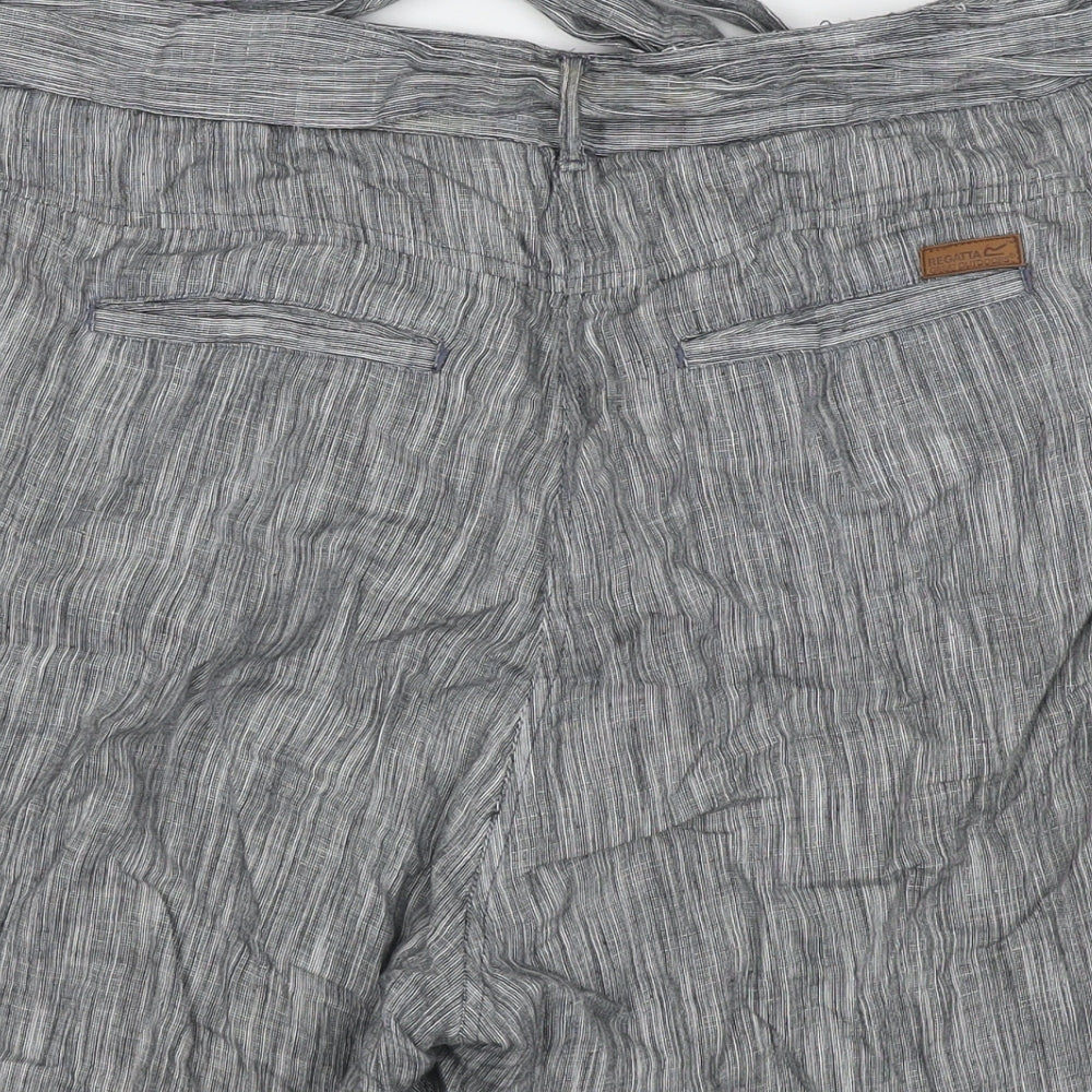 Regatta Womens Grey Cotton Bermuda Shorts Size 18 L5 in Regular Zip