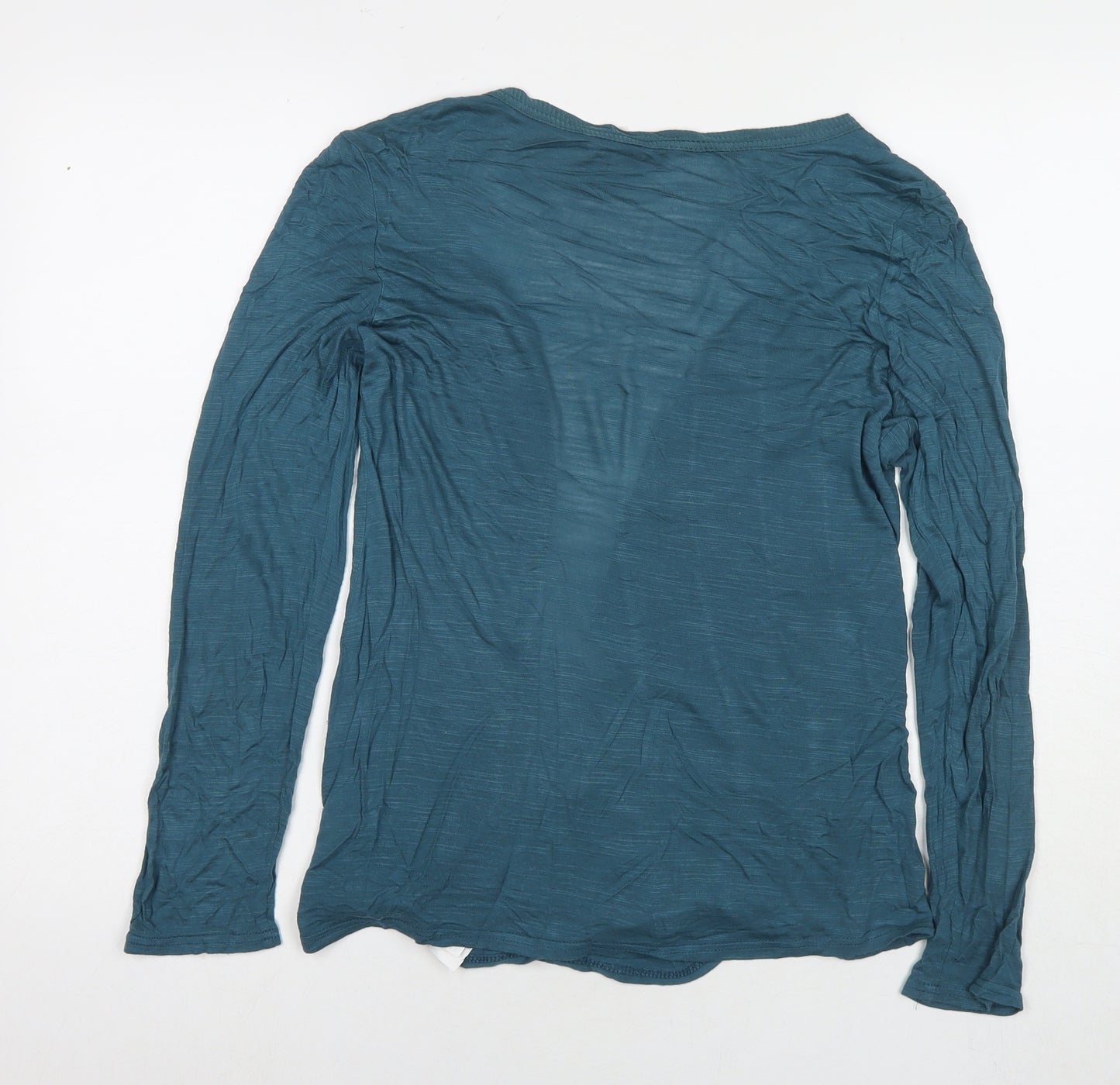 New Look Womens Blue Viscose Kimono T-Shirt Size 14 V-Neck