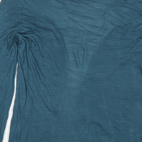 New Look Womens Blue Viscose Kimono T-Shirt Size 14 V-Neck