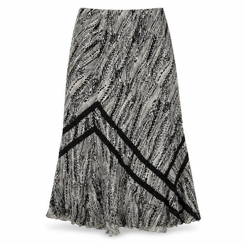 Marks and Spencer Womens Brown Geometric Linen Maxi Skirt Size 14