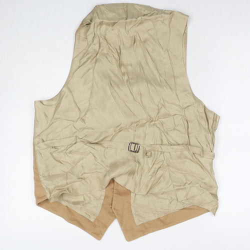 Peter Christian Mens Brown Cotton Jacket Suit Waistcoat Size 46 Regular