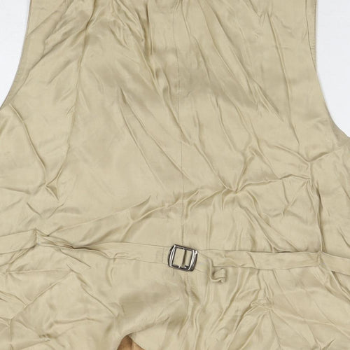 Peter Christian Mens Brown Cotton Jacket Suit Waistcoat Size 46 Regular